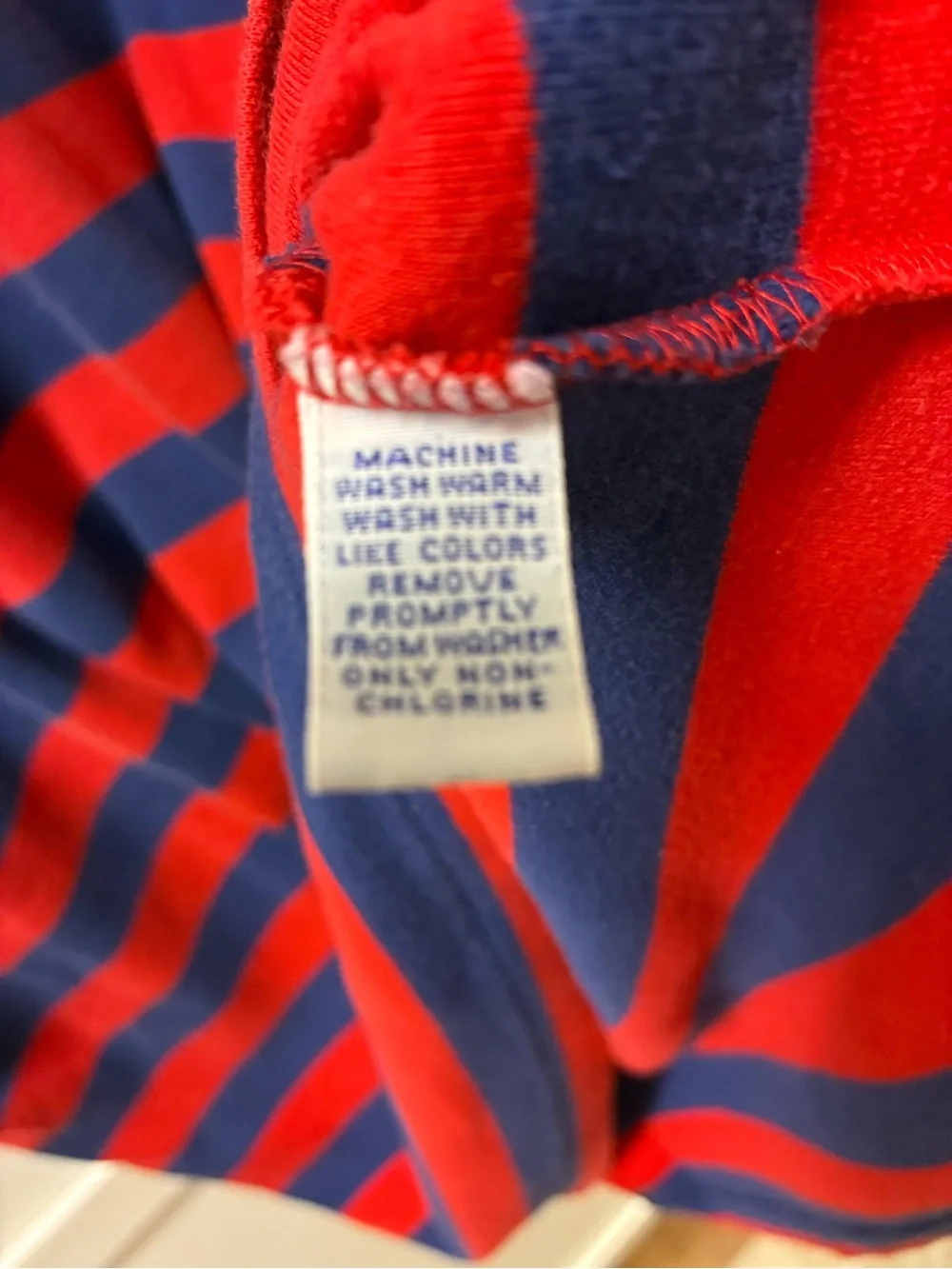 Vintage Polo by Ralph Lauren Men's Blue & Red Striped Polo Shirt